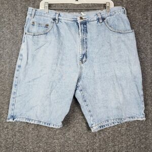 Saugatuck Denim Shorts Mens 40 Light Blue Wash 100% Cotton Relaxed Fit 90s Style